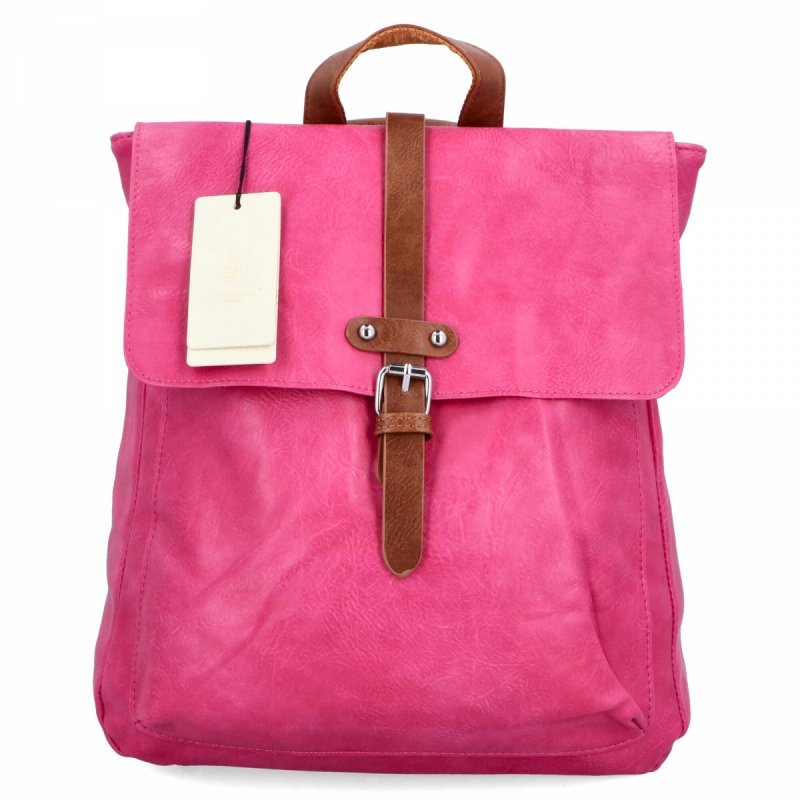 Plecak Damski w Stylu Vintage firmy Herisson Fuksjowy