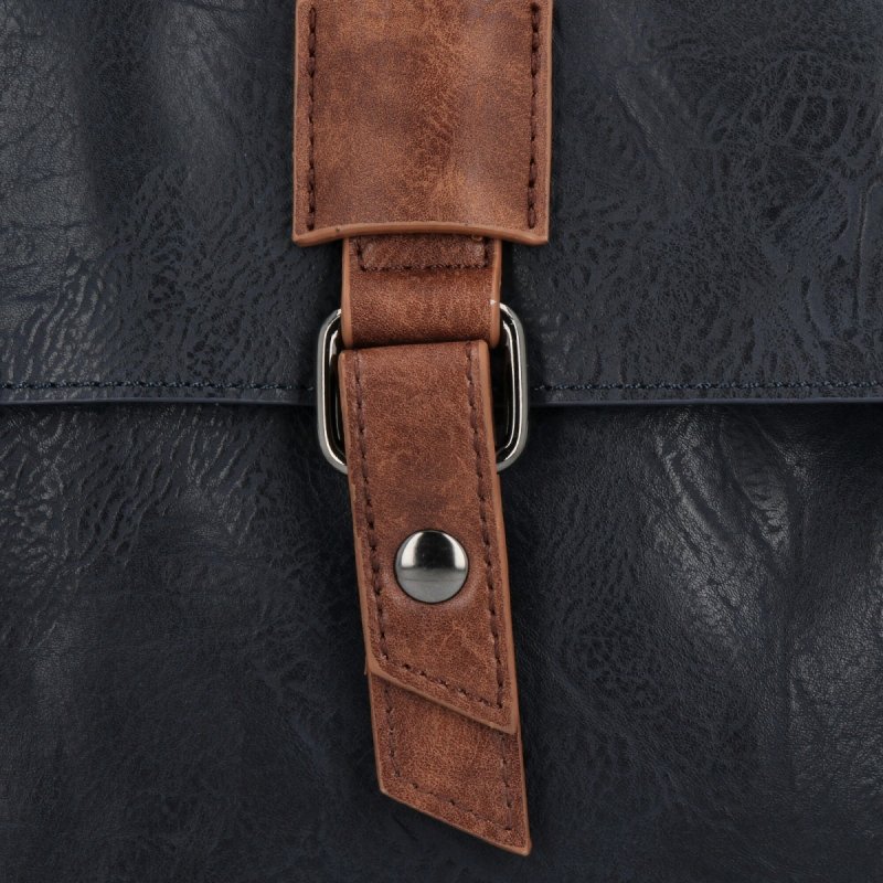 Duży Plecak Damski w Stylu Vintage firmy Herisson Granatowy