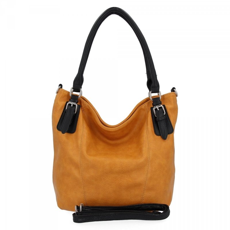 Torebka Damska Shopper Bag XL firmy Hernan Żółta