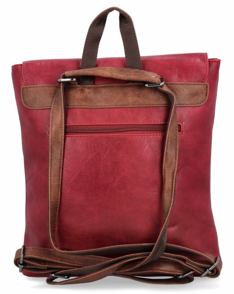 Plecak Damski w Stylu Vintage firmy Herisson  Bordowy