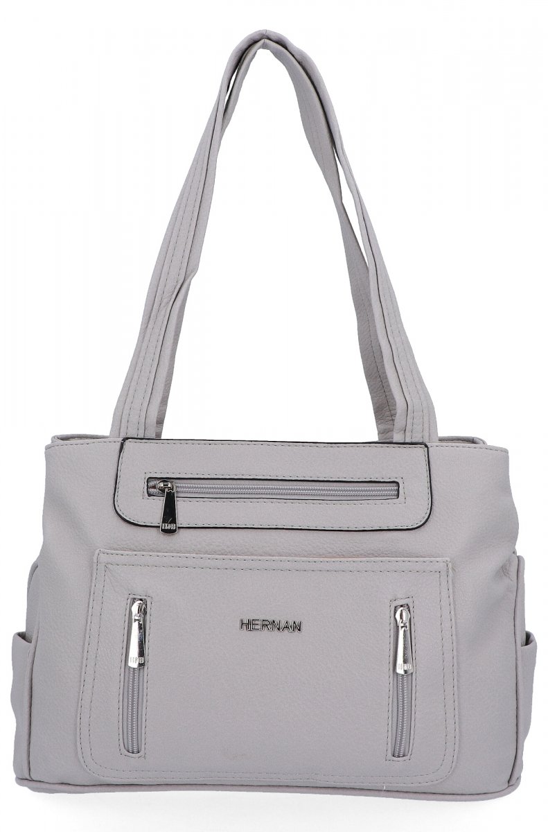 Torebka Shopper Bag firmy Hernan Jasno Szara