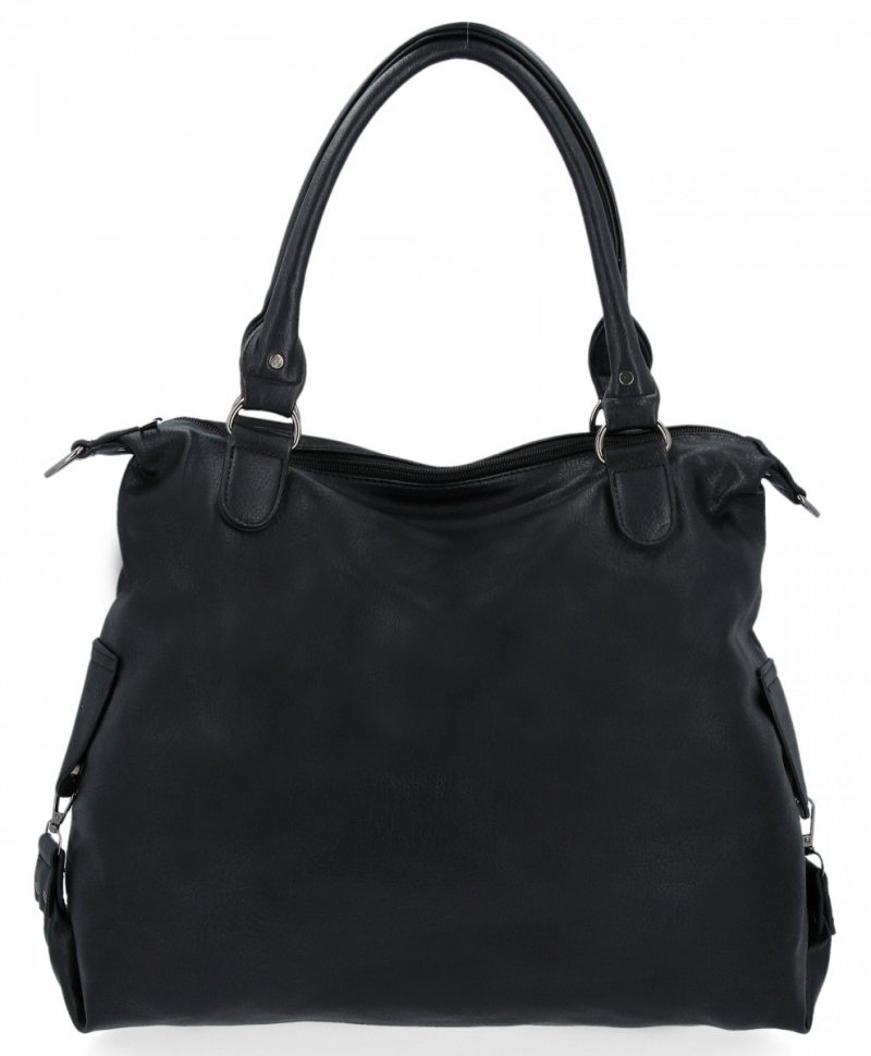 Duża Torebka Damska Shopper Bag XXL firmy Hernan Czarna