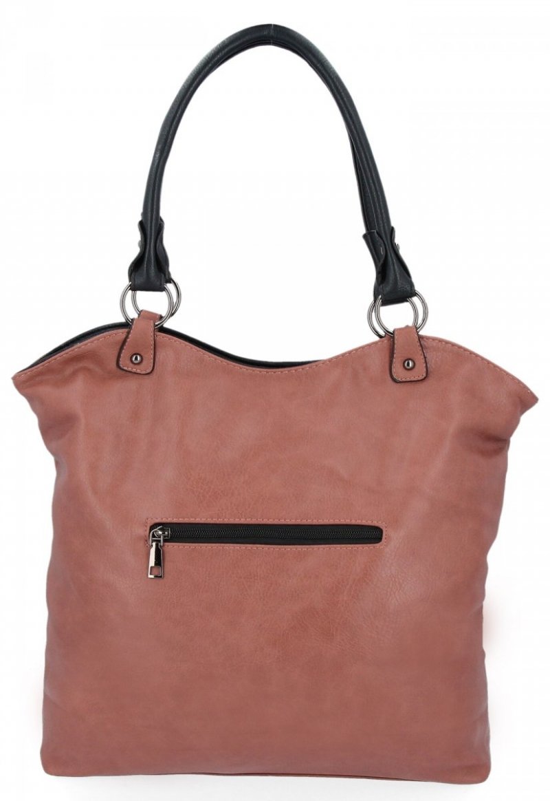 Torebka Damska Shopper Bag XL firmy Hernan Brudny Róż