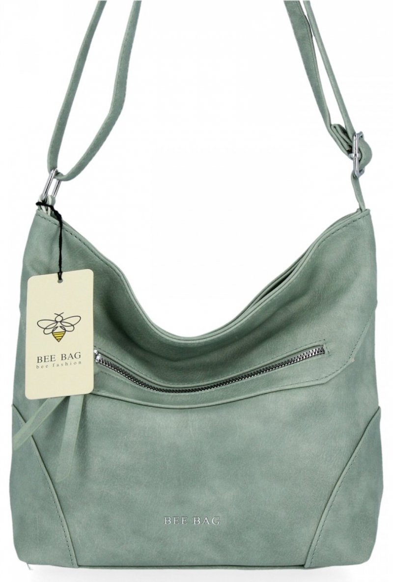 BEE BAG Torebka Damska Listonoszka Elena Jasno Zielona