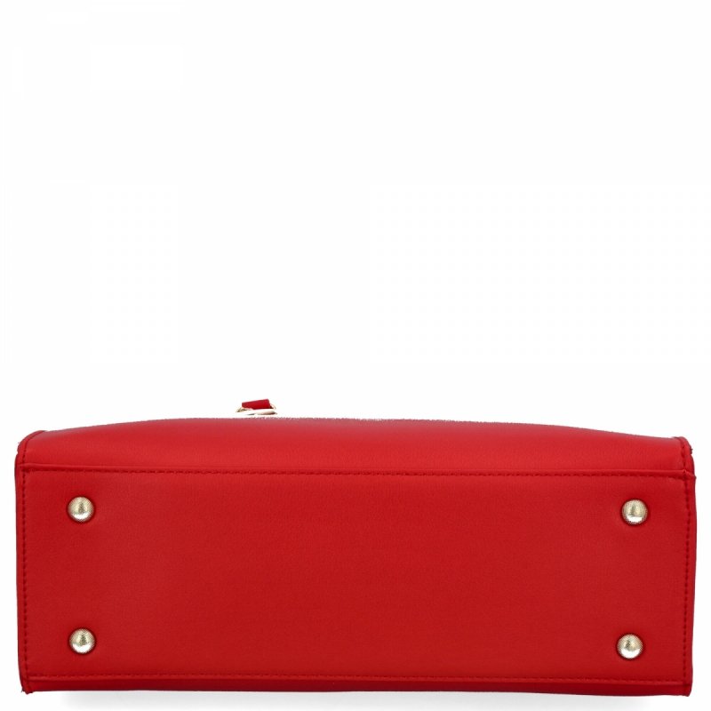 Torebka Damska Elegancki Kuferek 3 Komory firmy Herisson Czerwona