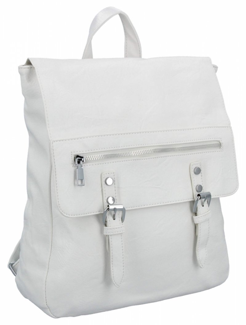Plecak Damski w Stylu Vintage XL firmy Herisson Biały