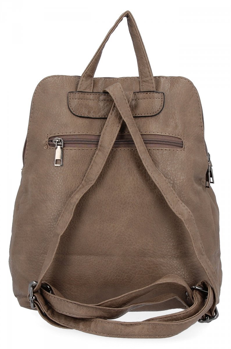 Miejski Plecaczek Damski firmy Hernan Ciemno Beżowy