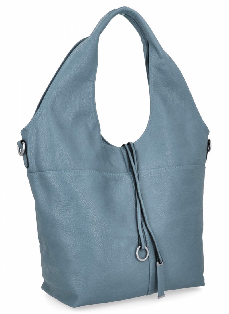 Torebka Damska Na Co Dzień Shopper Bag firmy Hernan Błękitna