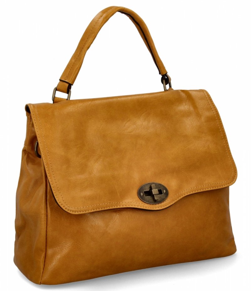 Torebka Damska w Stylu Vintage firmy Hernan Jasno Ruda