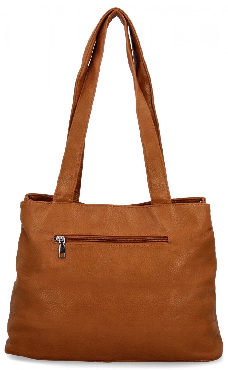 Torebka Damska typu Shopper Bag firmy Hernan Jasno Ruda
