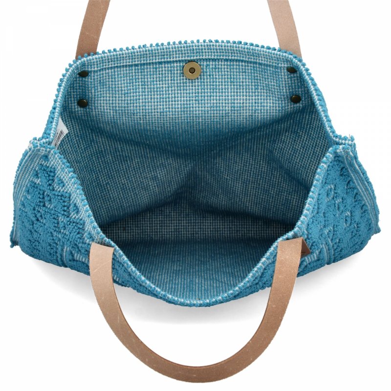 Modna Torebka Shopper Bag  Niebieska