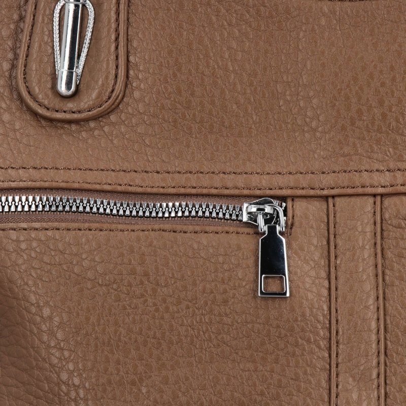 Torebka Damska typu Shopper Bag firmy Herisson Ciemno Beżowa