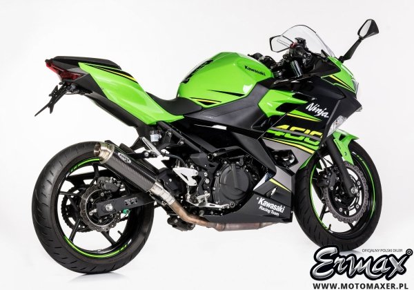Sportowy wydech SHARK SRC4 CARBON slip-on końcówka Kawasaki Z400 / Ninja 400 2018 - 2021