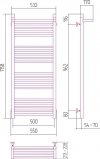 Sunerzha - grzejnik BOHEMIA P1 z podgrzewaną półką 1200x500 WODNY/ELEKTRYCZNY warianty kolorystyczne