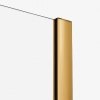NEW TRENDY Kabina prysznicowa SMART GOLD BRUSHED 1D prostokątna U 110x90x200 szkło czyste 8mm Active Shield 2.0 - UCHWYT RELING EXK-7566