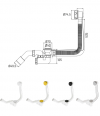BESCO Syfon wannowy automatyczny BESCO chrom SW-AB-CH