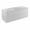 BESCO Szafka Akya Classic Biały Połysk 131 z umywalką biały matt + klik-klak chrom #KAC-131-MMC