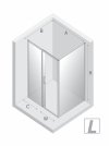 NEW TRENDY Kabina prysznicowa PRIME GUNMETAL BRUSHED 1D prostokątna L 110x100x200 szkło czyste 6mm Active Shield 2.0 D-0887A/D-0355B