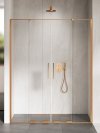 NEW TRENDY Drzwi wnękowe SMART COPPER BRUSHED 2D U 160x200 szkło czyste 8mm Active Shield 2.0 EXK-7664