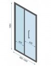 REA - Kabina Prysznicowa Przyścienna RAPID FOLD Black - Czarna /drzwi 100 + ścianka 100 x2 + ramię x2