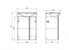 ELITA SZAFKA ZESTAW Z UMYWALKĄ SET SKYE 50 2D WHITE HG PDW 168348/RE020500128060