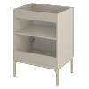 MEGSTYL ASPEN-09 - Szafka Pod Umywalkę 2D 60cm kaszmir złoty stelaż ASPEN-000026