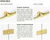 NEW TRENDY Kabina przyścienna AVEXA GOLD SHINE 90x100x200 EXK-2133/EXK-2103 POLSKA PRODUKCJA