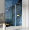 NEW TRENDY kabina prysznicowa narożna prostokątna Smart Light Gold złota 110x100 cm EXK-4235