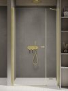 NEW TRENDY Drzwi wnękowe NEW SOLEO LIGHT GOLD PLUS 1D U 140x195 czyste 6mm Active Shield 2.0  wsp. prostopadły D-0986A-WP
