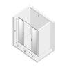 NEW TRENDY Drzwi wnękowe prysznicowe przesuwne podwójne SMART 180x200 EXK-4019