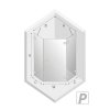 NEW TRENDY Kabina prysznicowa pięciokątna AVEXA GOLD SHINE 80x80x200 EXK-3840/EXK-3841