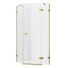 NEW TRENDY Kabina prysznicowa pięciokątna AVEXA GOLD BRUSHED 100x80 EXK-3848 Lewa