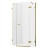 NEW TRENDY Kabina prysznicowa pięciokątna AVEXA GOLD BRUSHED 100x80 EXK-3848 Lewa