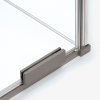 NEW TRENDY Drzwi wnękowe SMART GUNMETAL BRUSHED 1D U 100x200 szkło czyste 8mm Active Shield 2.0 - WIESZAK EXK-7824