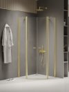 NEW TRENDY Kabina prysznicowa New Soleo Light Gold, pięciokątna, drzwi podwójne 90x90x195 K-1668