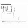 NEW TRENDY Kabina prysznicowa SMART LIGHT GOLD 1D prostokątna U 100x120x200 szkło czyste 8mm Active Shield 2.0 - UCHWYT RELING EXK-6696
