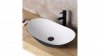 REA Umywalka nablatowa ROYAL BLACK/WHITE