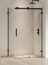 NEW TRENDY Kabina prysznicowa SOFTI BLACK X 1D kwadratowa L 100x100x200 szkło czyste 8mm Active Shield 2.0 EXK-5379
