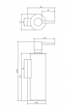 OMNIRES dozownik mydła w płynie wiszący MODERN PROJECT biały mat MP60721WM