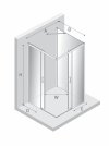 NEW TRENDY Kabina prysznicowa PRIME GUNMETAL BRUSHED 2D prostokątna przyścienna P 70x80x200 szkło czyste 6mm Active Shield 2.0 K-4968