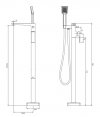 OMNIRES Bateria wannowa wolnostojąca PARMA chrom/biel PM7433CRB