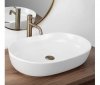 REA - Umywalka nablatowa CLEO 61 White Matt / Biała matowa