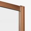 NEW TRENDY Kabina prysznicowa PRIME COPPER BRUSHED 2D prostokątna 80x100x200 szkło czyste 6mm Active Shield 2.0 D-0808A/D-0813A