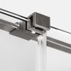 NEW TRENDY Drzwi wnękowe SMART GUNMETAL BRUSHED 1D U 120x200 szkło czyste 8mm Active Shield 2.0 - WIESZAK EXK-7826