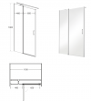 BESCO Drzwi wnękowe prysznicowe uchylne EXO-C 120cm EC-120-190C