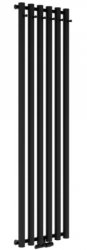 AQUAFORM - Grzejnik łazienkowy ASAMI PLUS pionowy 1800X332 494W / przył. dolne 50MM z wieszakami czarny  GRŁ-G/AP-1800X332-C