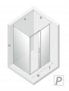 NEW TRENDY - Kabina prostokątna prysznicowa drzwi przesuwne 100x70x200 PRIME BLACK 