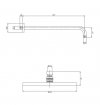  OMNIRES Deszczownica z ramieniem, ø25 cm SLIMLINE miedź WGSET1CP 