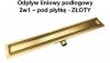 AQUALine - Odpływ liniowy posadzkowy złoty/gold 2w1 pod płytkę 120cm L04GL