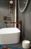 ARMATURA KRAKÓW KFA Bateria umywalkowa nablatowa MALAGA BRUSHED ROSE GOLD 4522-712-34